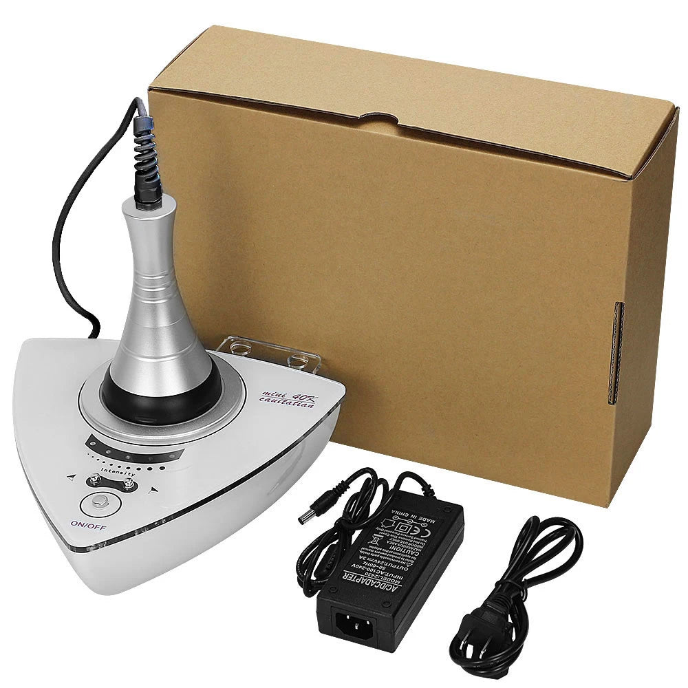 LAQTA Ultrasonic 40KHz Cavitation Machine with control panel and display, used for body slimming and skin tightening.