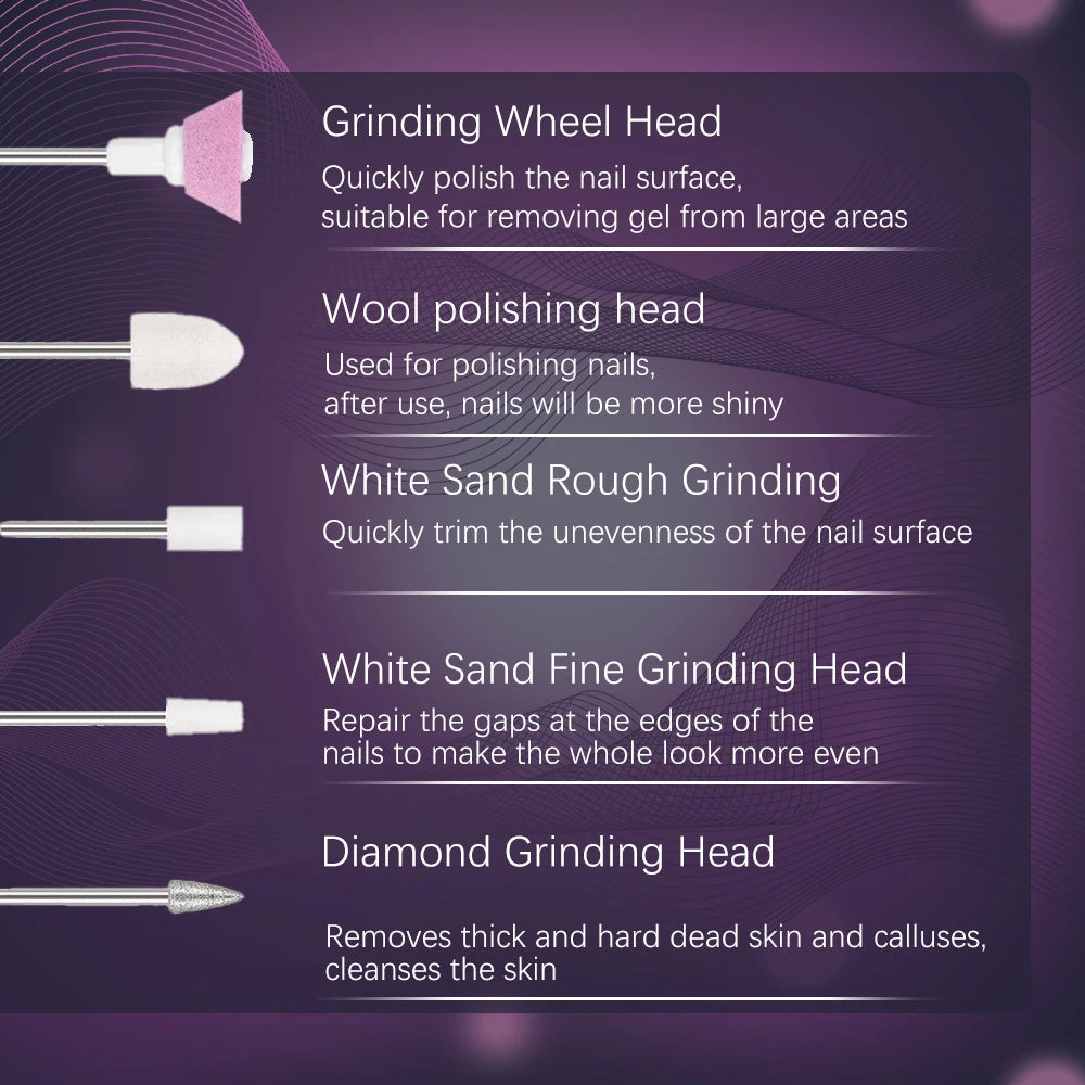 LAQTA 5 in 1 electric nail polish device with multiple color options, showcasing a compact and stylish manicure tool.