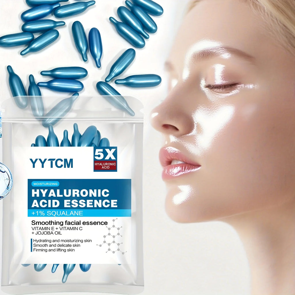 LAQTA Hyaluronic Acid Deep Moisturizing Capsule showing the sleek capsule container and fresh skincare packaging.