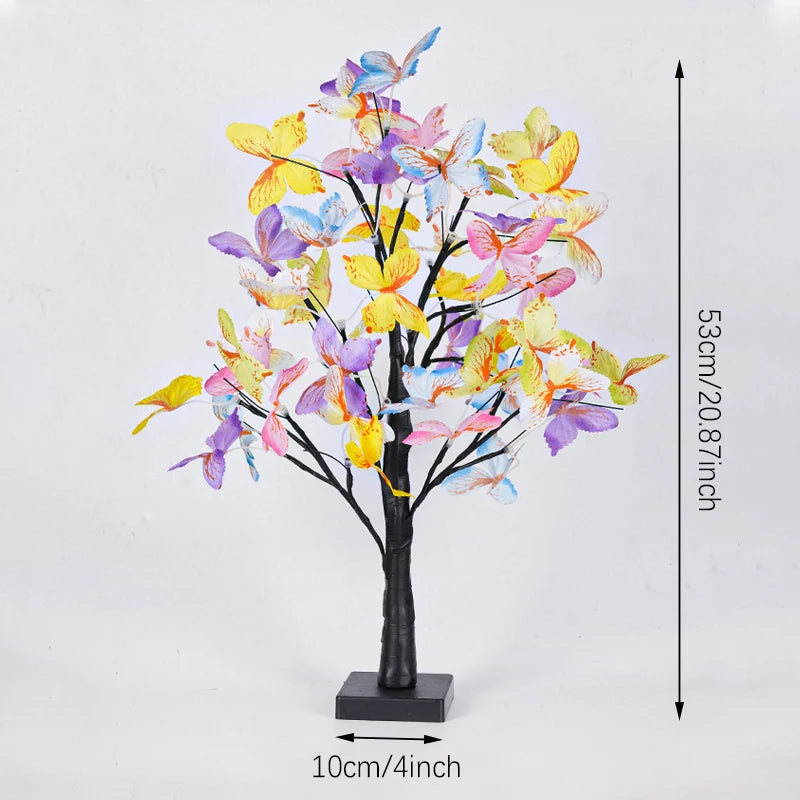 LAQTA Bonsai Tree Lights with small LED bulbs, decorative string lights for indoor or outdoor plant decor.