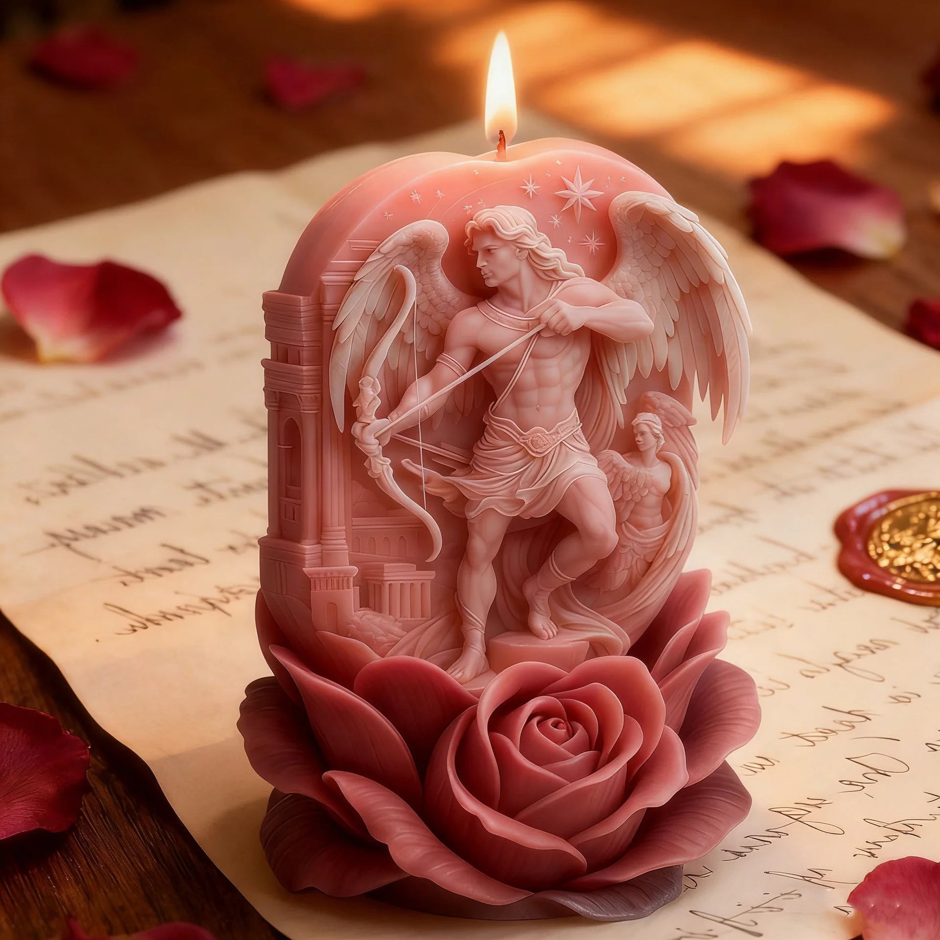 LAQTA 3D Wolf Girl Candle Silicone Mold showing detailed wolf girl design for crafting candles and sculptures.