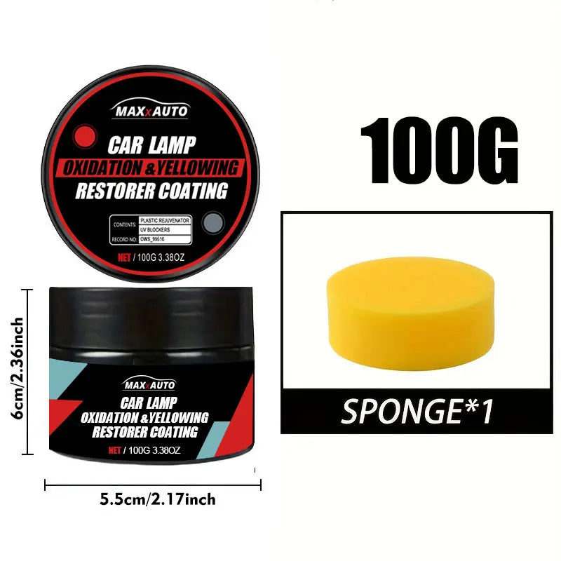 LAQTA Car Headlight Restoration Polishing Kit with polishing pads and liquids for restoring clarity and brightness to headlights