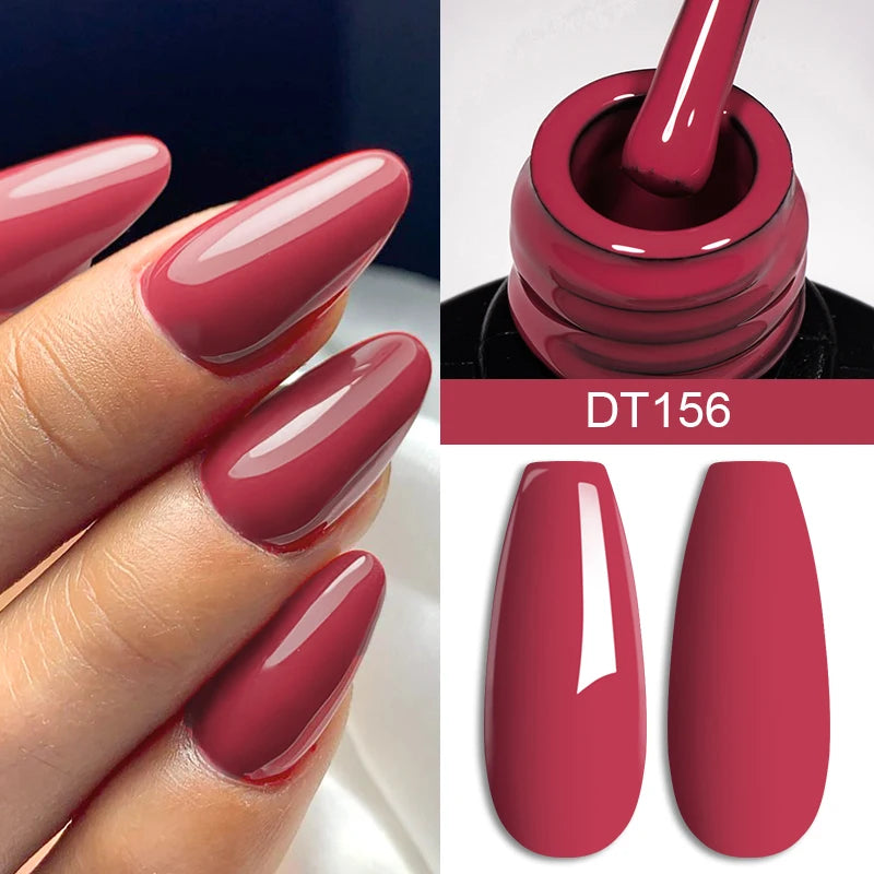 LAQTA Red Gel Nail Polish Crystal bottle showing vibrant red color and sleek packaging, ideal for stylish gel manicures.