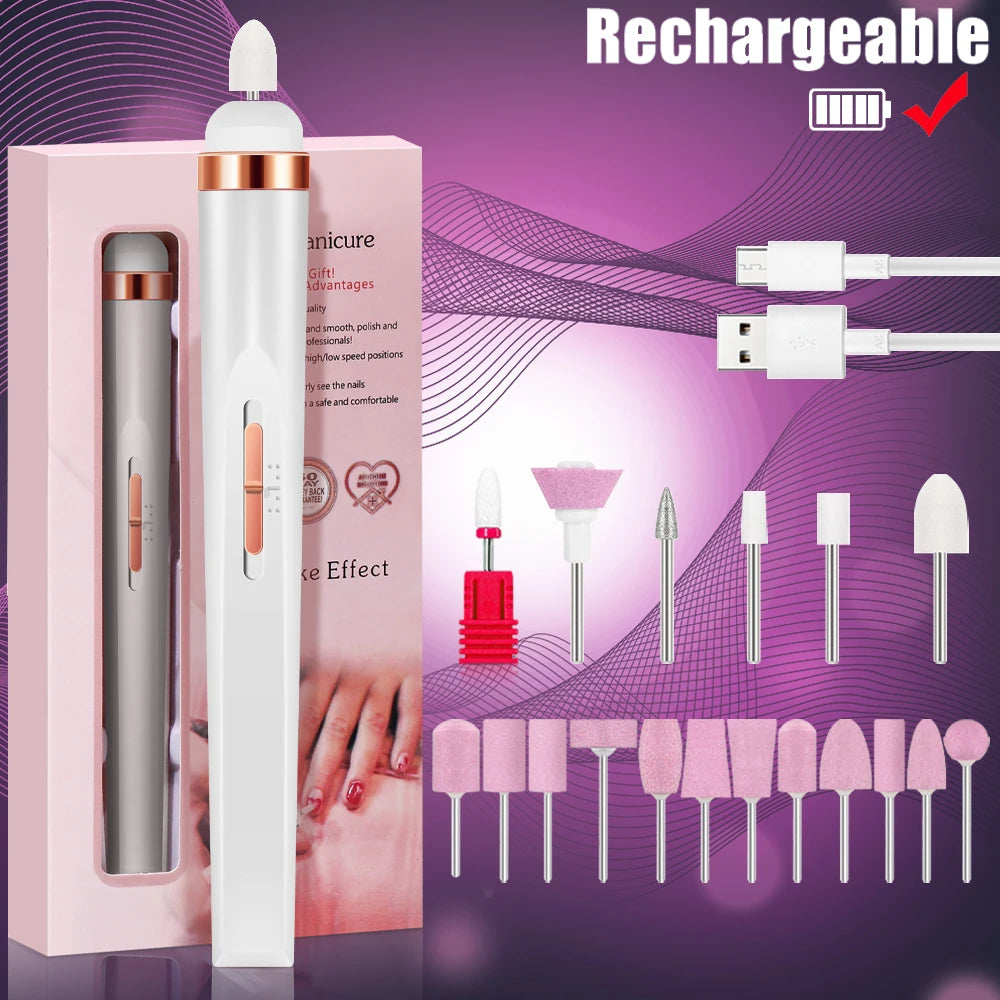 LAQTA 5-in-1 electric nail polish kit with multiple color options, compact design, and easy-to-use for professional-looking nails.