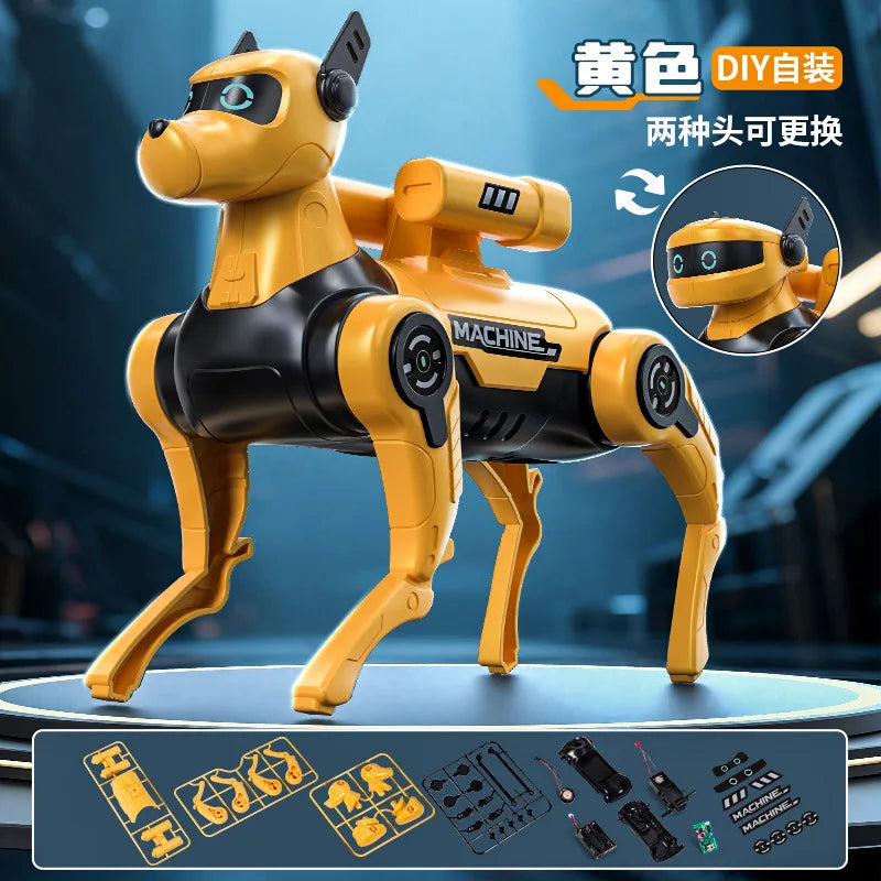 LAQTA robot dog children's interactive toy with moving limbs and expressive eyes, designed for kids' play and entertainment.