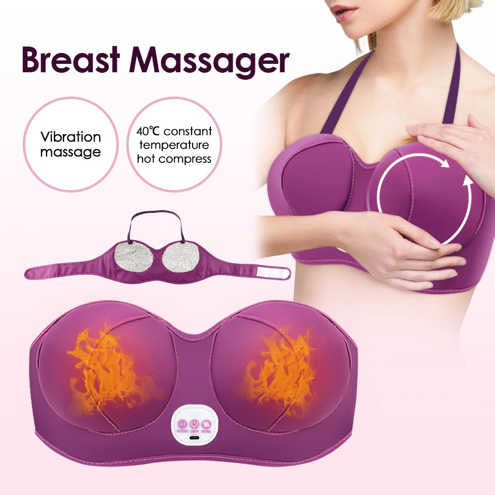 LAQTA electric breast massager with ergonomic design and multiple massage settings for soothing relief.
