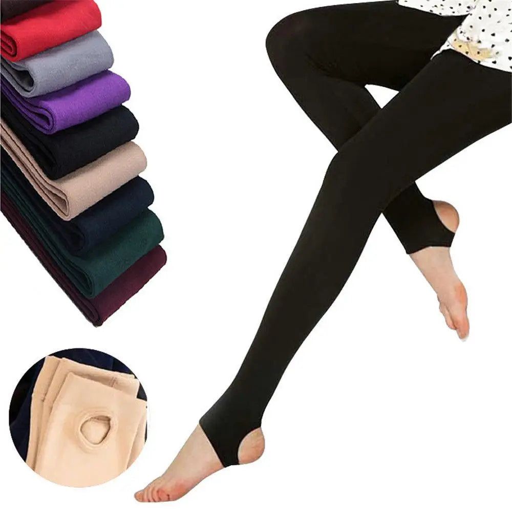 LAQTA fluff-lined stretch pantyhose showcasing a smooth, cozy fit with a soft, plush interior for added warmth and comfort.