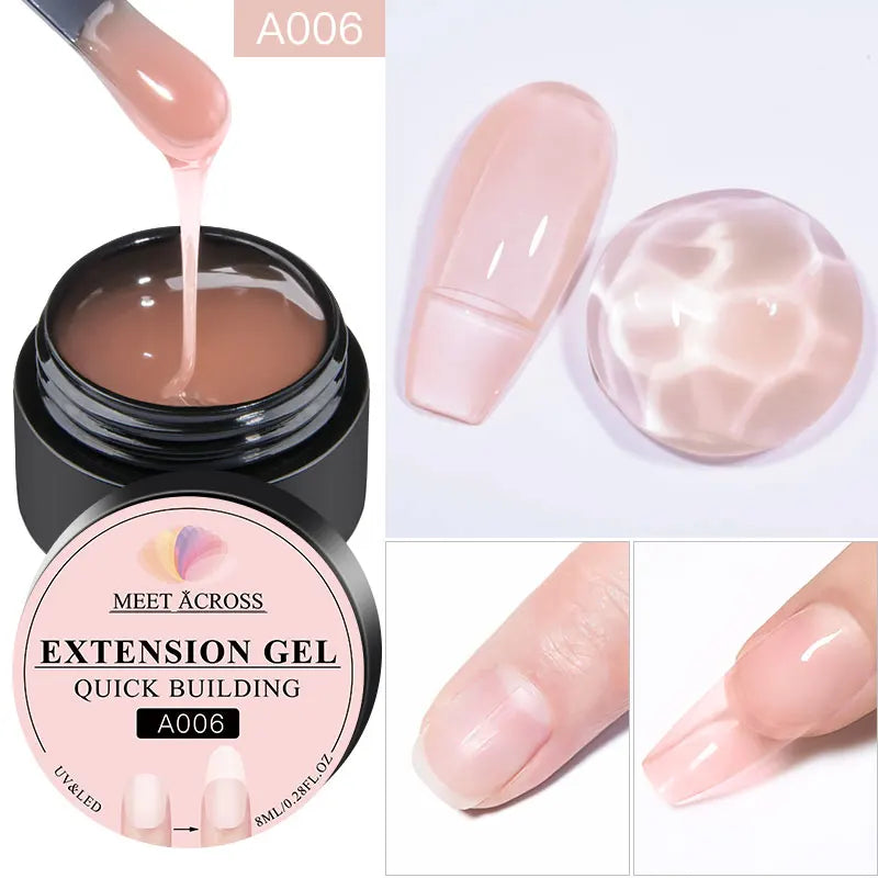 LAQTA quick extension nail in natural finish, showcasing a sleek, durable artificial nail for professional manicures.