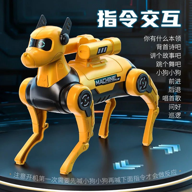LAQTA robot dog children's interactive toy with realistic features and playful design, perfect for kids' entertainment and learning.