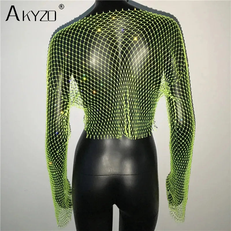 Autumn women’s sexy see-through dress by LAQTA, featuring a stylish and revealing design perfect for fall fashion.