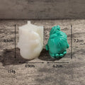 LAQTA Rose Relief Skull Candle Silicone Mold showing detailed floral and skull design for candle making.