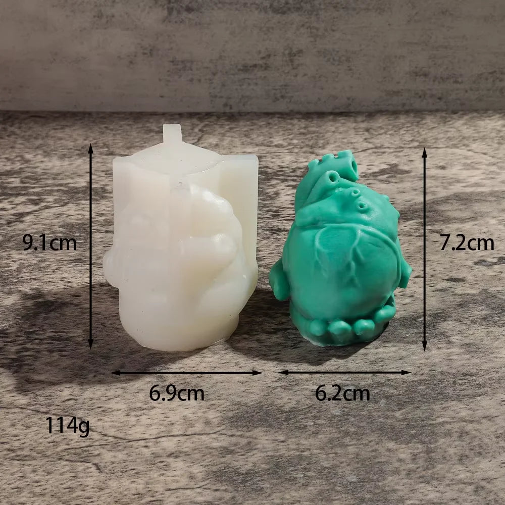 LAQTA Rose Relief Skull Candle Silicone Mold showing detailed floral and skull design for candle making.