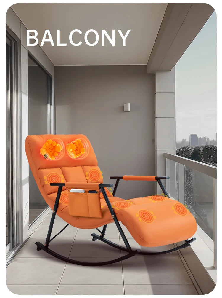 LAQTA Smart Leisure Rocking Massage Chair with padded cushions and ergonomic design for relaxation and comfort.
