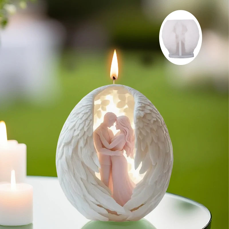 LAQTA Angel Candle Mold in silicone, features a detailed angel shape ideal for making decorative candles.