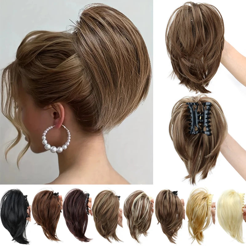 LAQTA messy bun hair clip for women, showcasing a stylish hair accessory holding a bun in place with a sleek design.