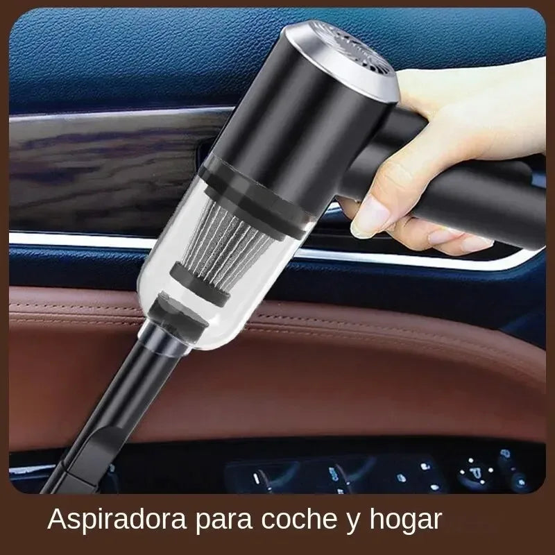 LAQTA wireless car vacuum cleaner with compact design and ergonomic handle, ideal for quick cleaning of car interiors.