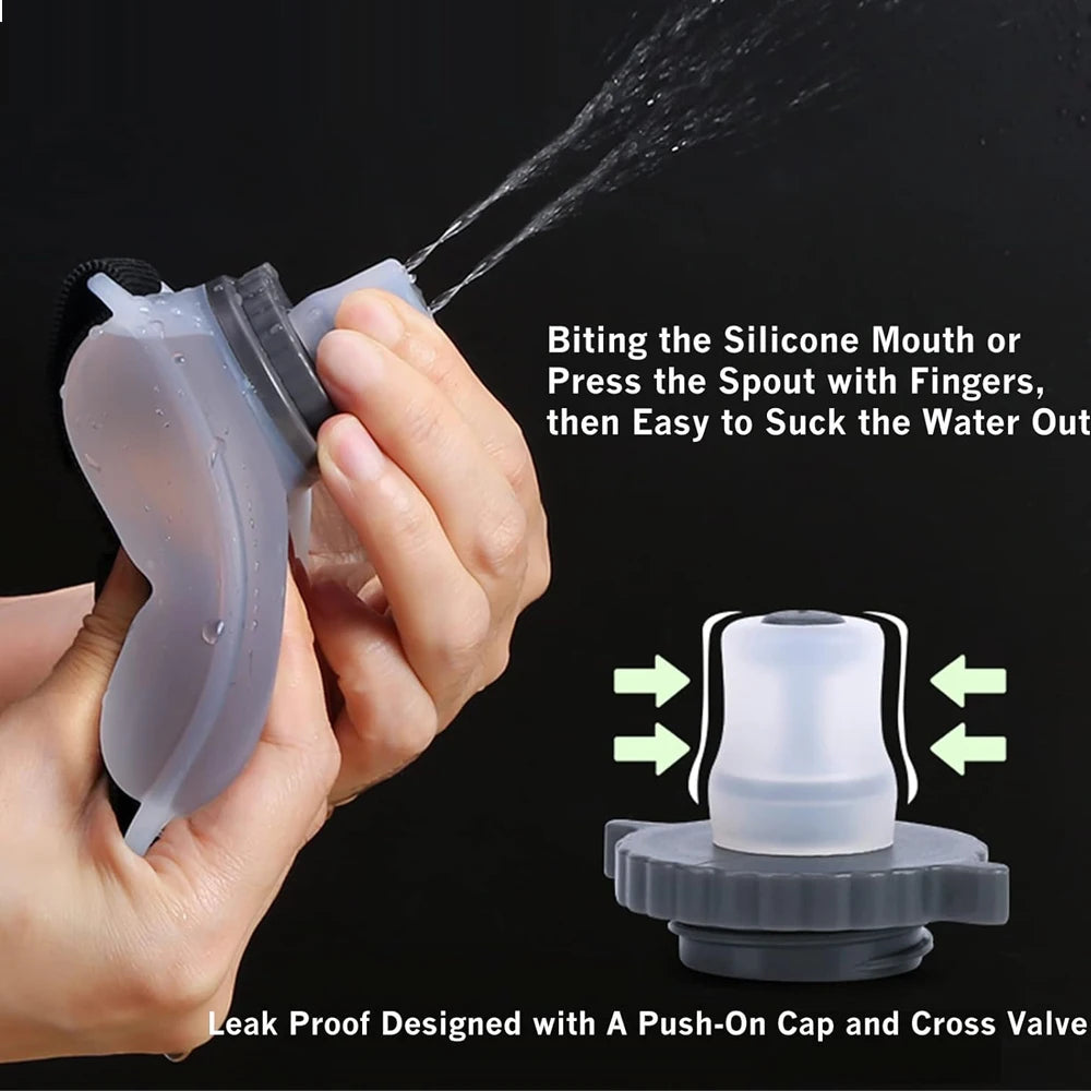LAQTA wrist water bottle showing a sleek, portable hydration accessory worn on the wrist with a built-in water container.