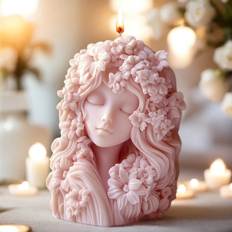 LAQTA Exquisite Goddess silicone mold featuring detailed goddess design for crafting and baking projects.