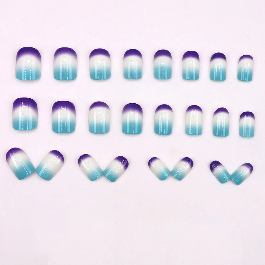 LAQTA short square fake nails with a sleek, natural finish, perfect for stylish, temporary nail enhancement.