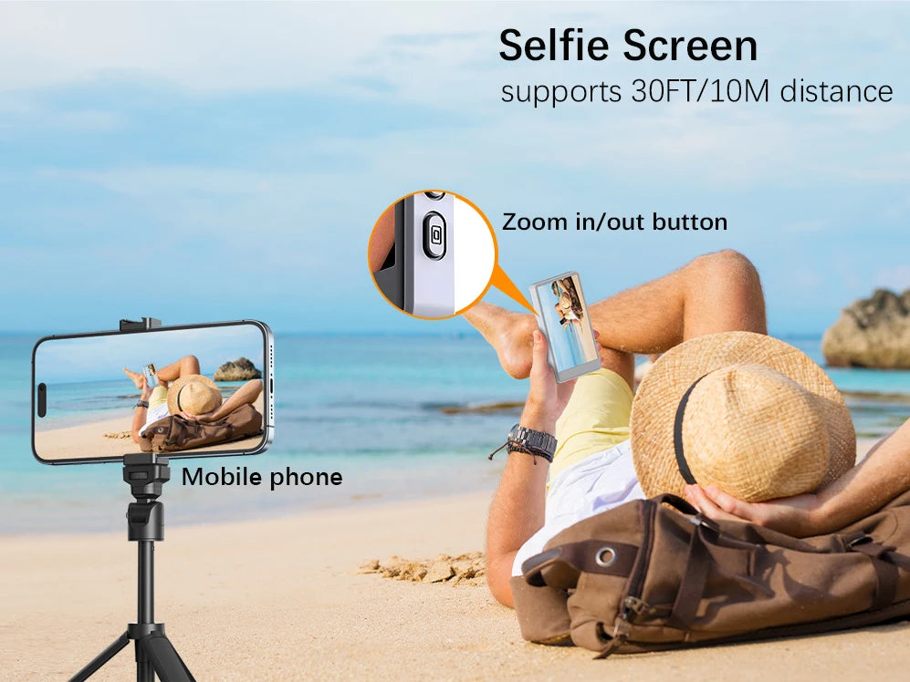 LAQTA Vlog Selfie Monitor Screen showing a compact, portable display with adjustable mount for vlogging and content creation.