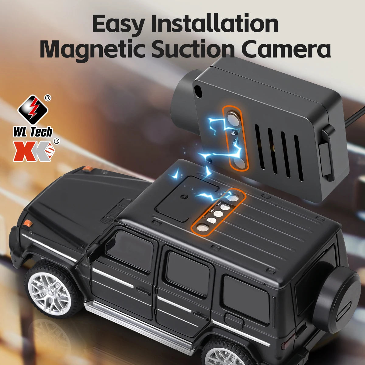 LAQTA 1/64 mini RC car with 720P FPV camera, compact remote-controlled vehicle with camera for outdoor fun and racing.