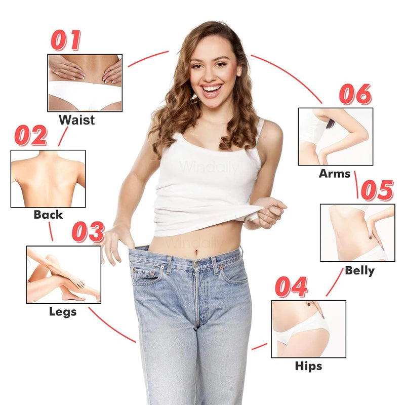 LAQTA EMS and RF Radio Frequency Body Slimming Machine with control panel and applicators for body contouring.