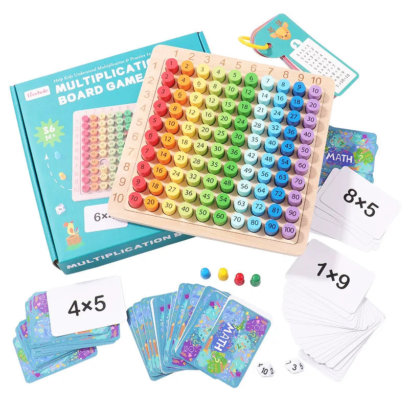 Colorful Montessori educational wooden toys by LAQTA, featuring geometric shapes and natural wood finishes for early learning.