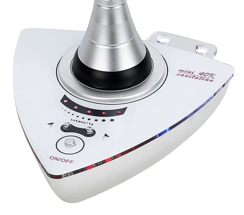 LAQTA Ultrasonic 40KHz Cavitation Machine showing control panel and treatment head for body slimming and skin tightening.