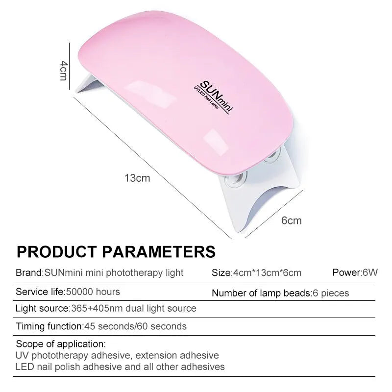 LAQTA portable nail dryer with compact design, featuring a sleek black body and LED display for quick, efficient nail drying.