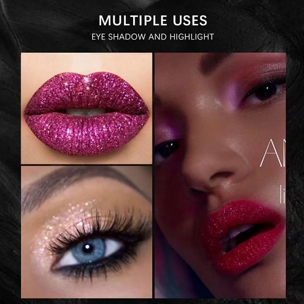 LAQTA Honey Gloss Lipstick with shiny, honey-toned lip gloss applied, showcasing a smooth, glossy finish on lips.
