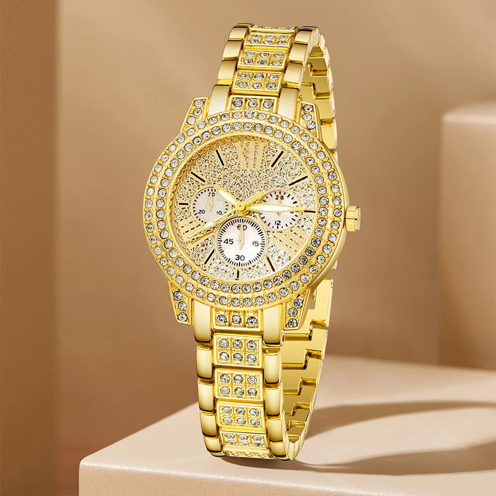 Gold Luxury Women Rhinestone Fashion