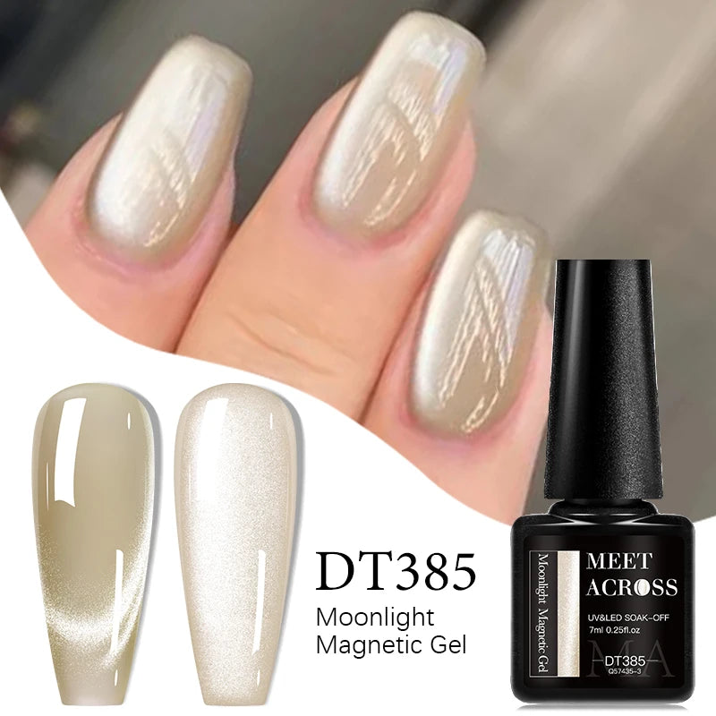 LAQTA 7ml cat magnetic gel nail polish with a sleek black bottle and magnetic cap, designed for creative nail art.