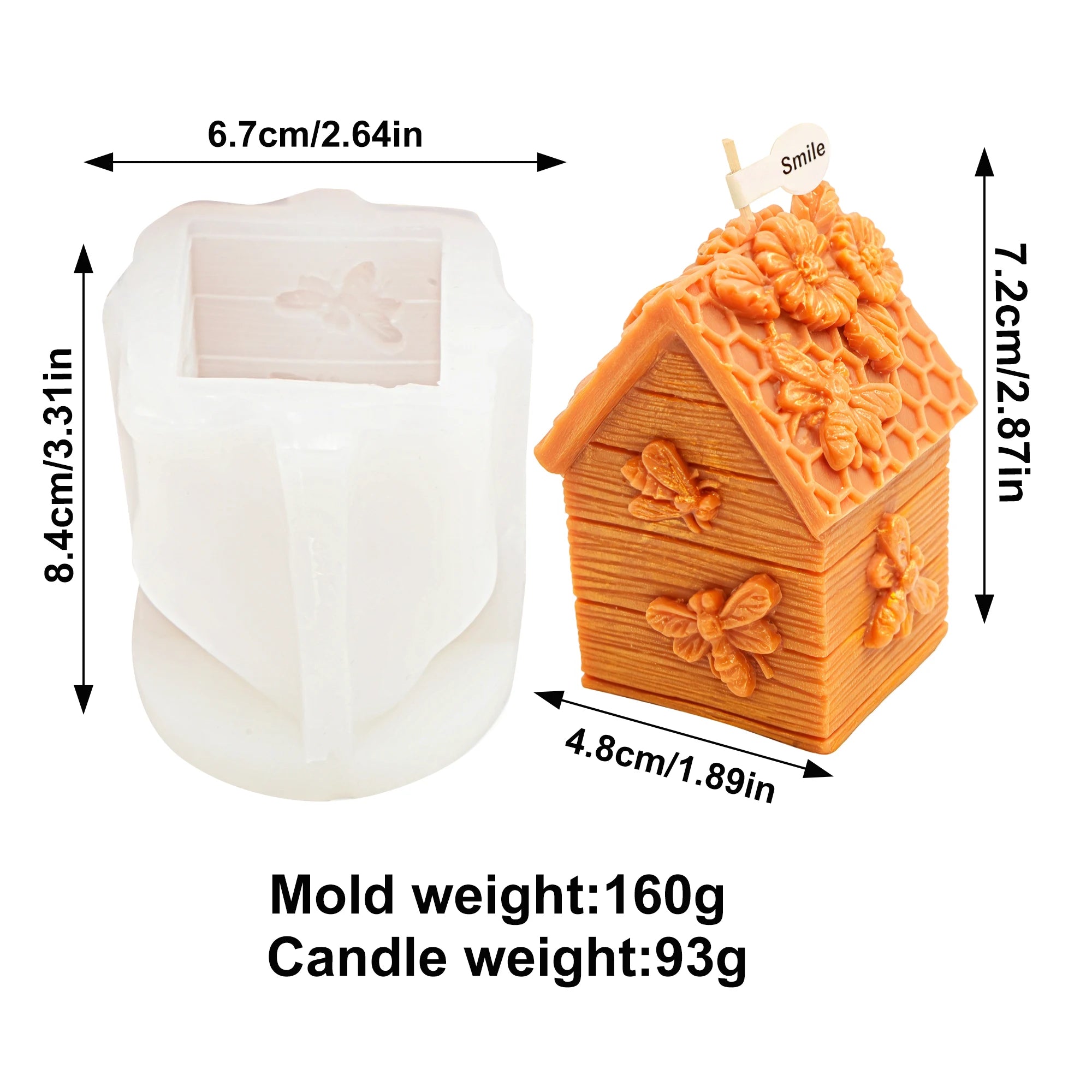 LAQTA 3D honeycomb silicone mold for baking and crafts, featuring a detailed hexagonal pattern and flexible non-stick surface.