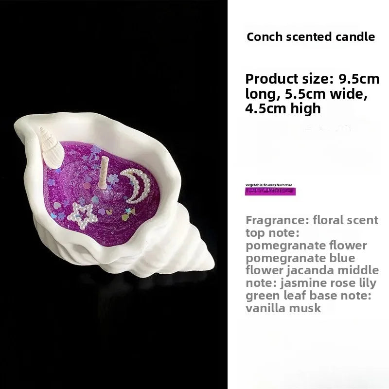 LAQTA Sea Shell Aromatherapy Candle with a natural shell design, perfect for relaxing home decor and calming ambiance.