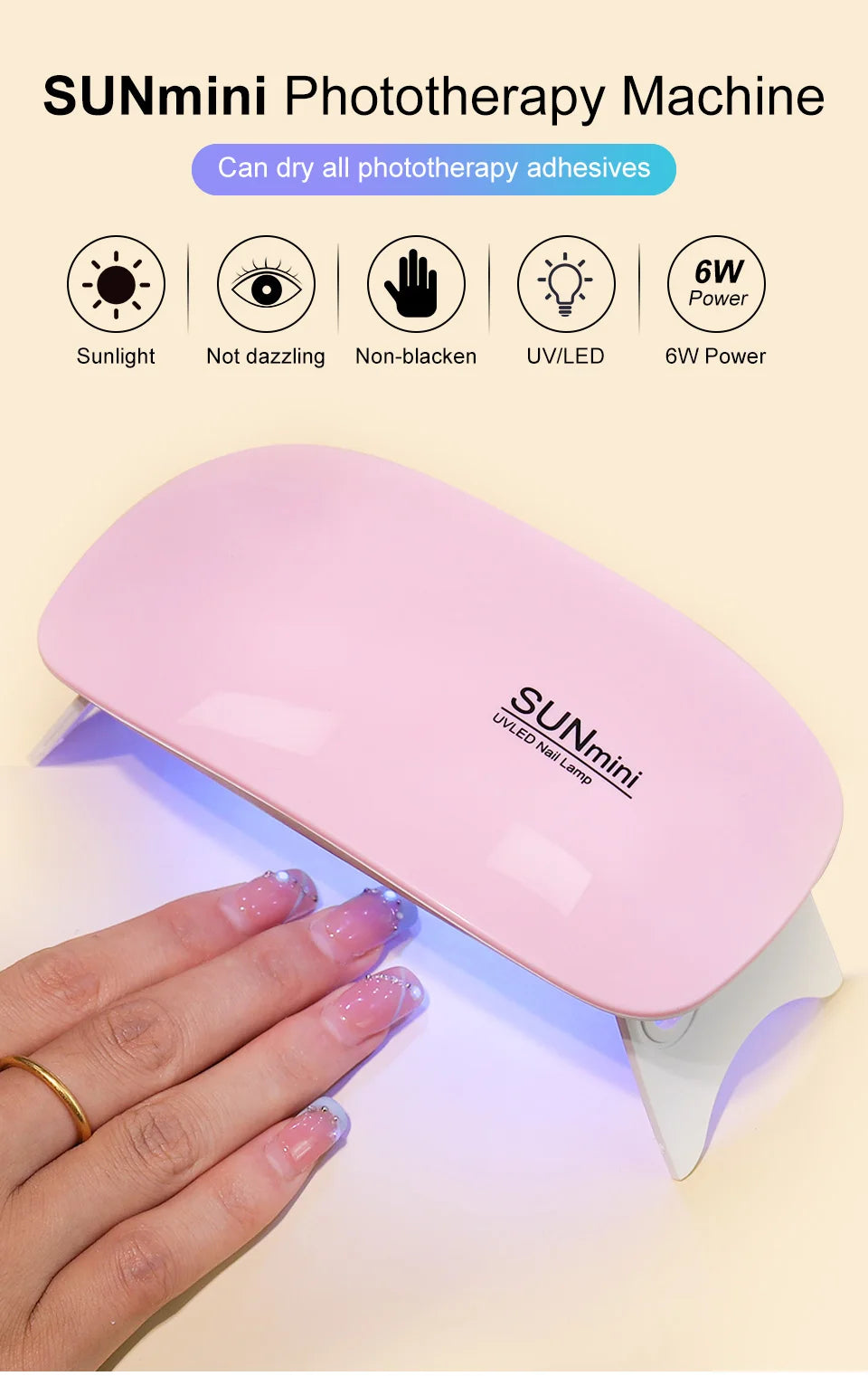 LAQTA portable nail dryer for quick, efficient nail drying with compact design and LED technology.