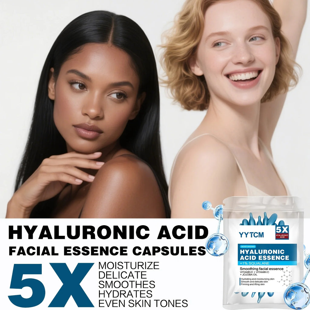 LAQTA Hyaluronic Acid Deep Moisturizing Capsule showing the clear, gel-like capsule with liquid inside and packaging.