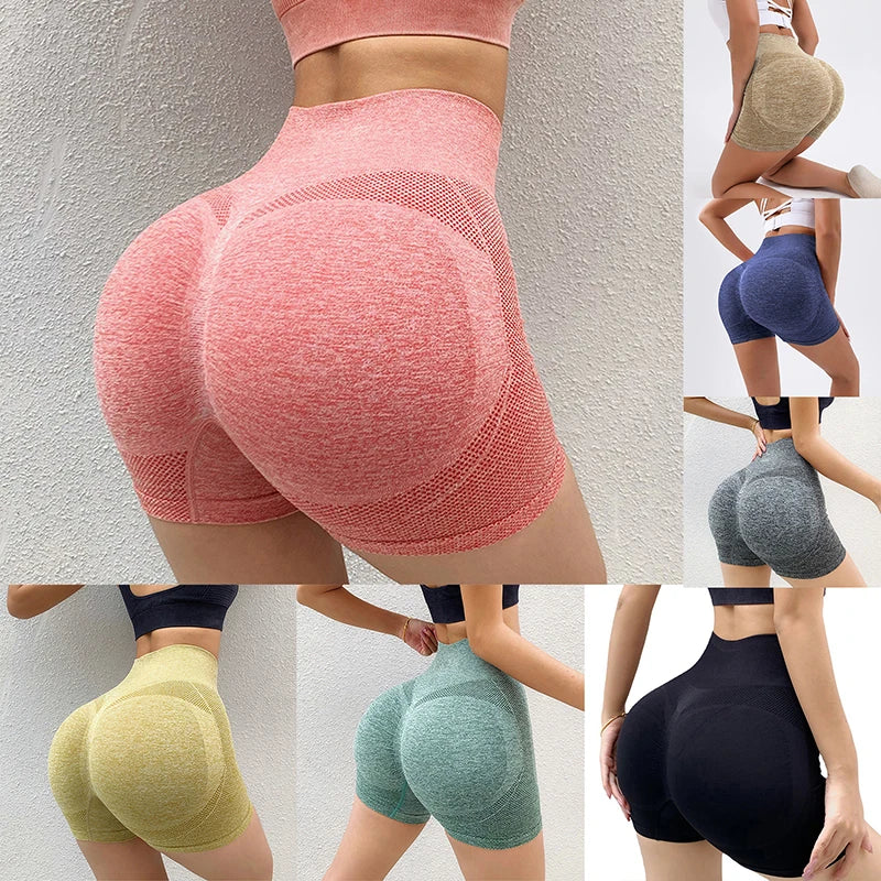 High waist shorts by LAQTA featuring a stylish fit, displayed in a sleek image showcasing the fabric and design details.