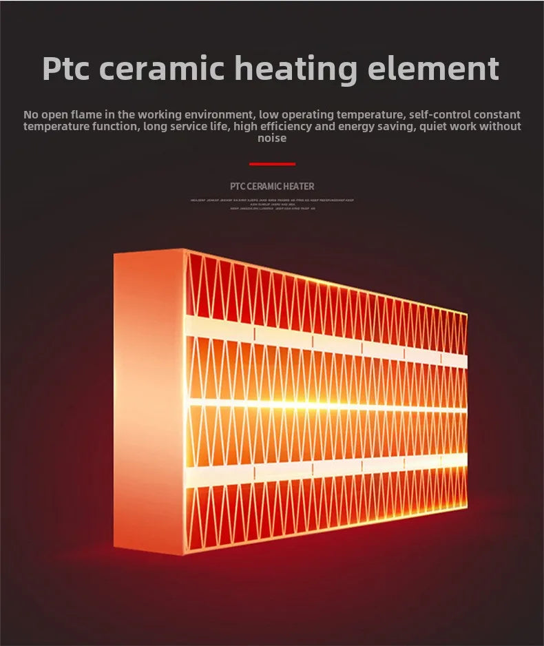 LAQTA Eco plug-in electric heater displaying a compact, energy-efficient design with control panel and power cord.