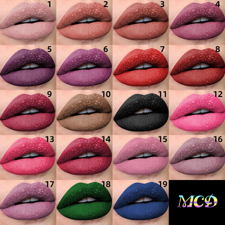 LAQTA matte velvet lip gloss in a sleek tube with smooth, velvety texture and rich color payoff visible in the image.