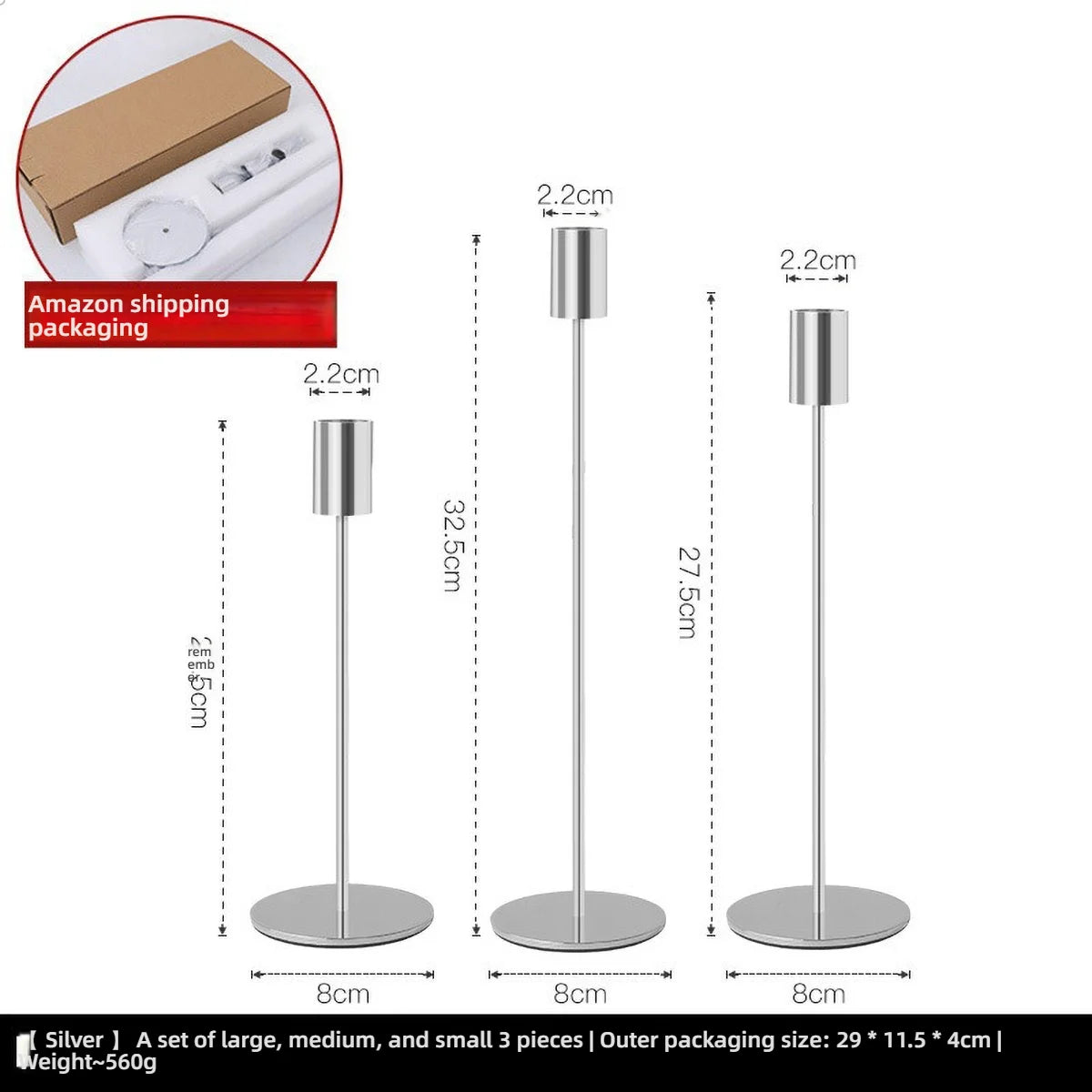 Elegant gold candlestick holder by LAQTA with sleek design, suitable for tabletop or mantel display.