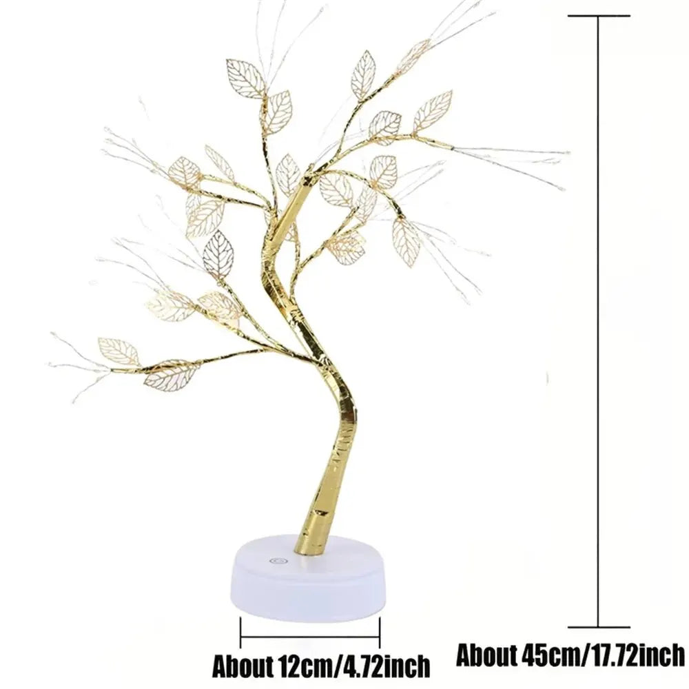 LED Rose Leaf Table Lamp by LAQTA featuring a floral design with illuminated rose leaves and a sleek base.