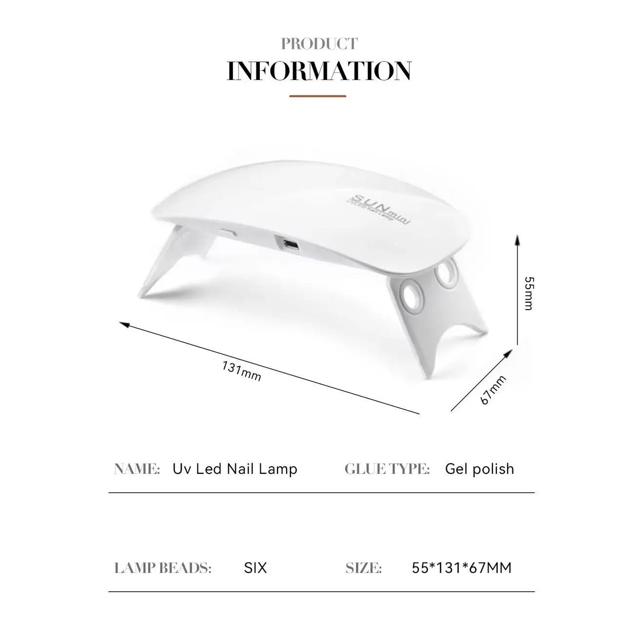Mini UV LED Nail Lamp