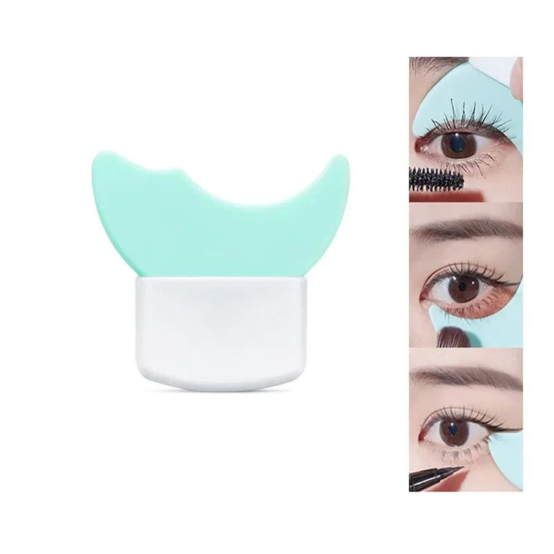 LAQTA multi-functional eyeliner stencil with wing tips, showing precise wing designs on a clean surface for easy makeup application.