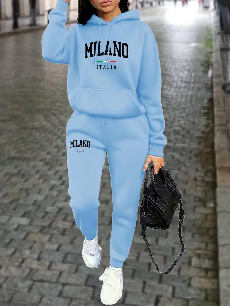 LAQTA MILANO pants set featuring stylish matching top and pants in a comfortable, trendy design.
