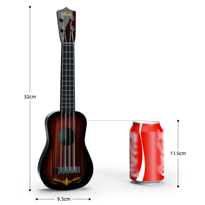LAQTA children's guitar toy with colorful strings and a compact design, ideal for young music enthusiasts.