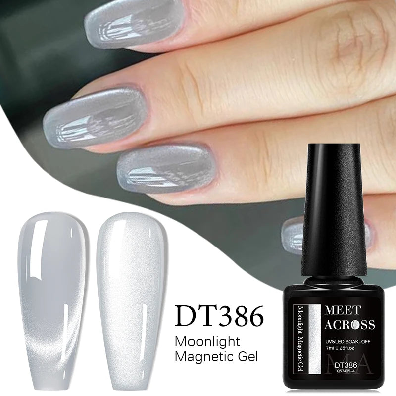 LAQTA 7ml Cat Magnetic Gel Nail polish in sleek black, showcasing its smooth, glossy finish and magnetic nail art effect.