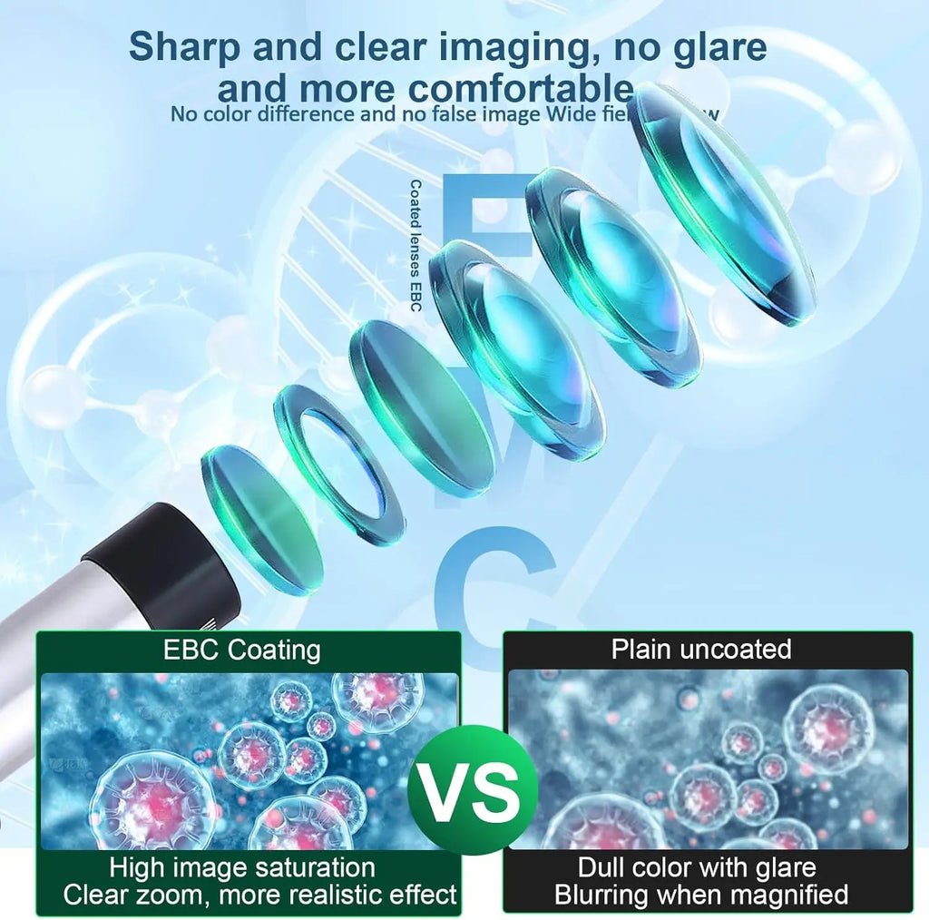 LAQTA 40X-2000X magnification microscope for kids with adjustable focus and colorful design for educational exploration.
