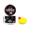 LAQTA Car Headlight Restoration Polishing Kit showing polishing pads and lens for restoring foggy or dull headlights.