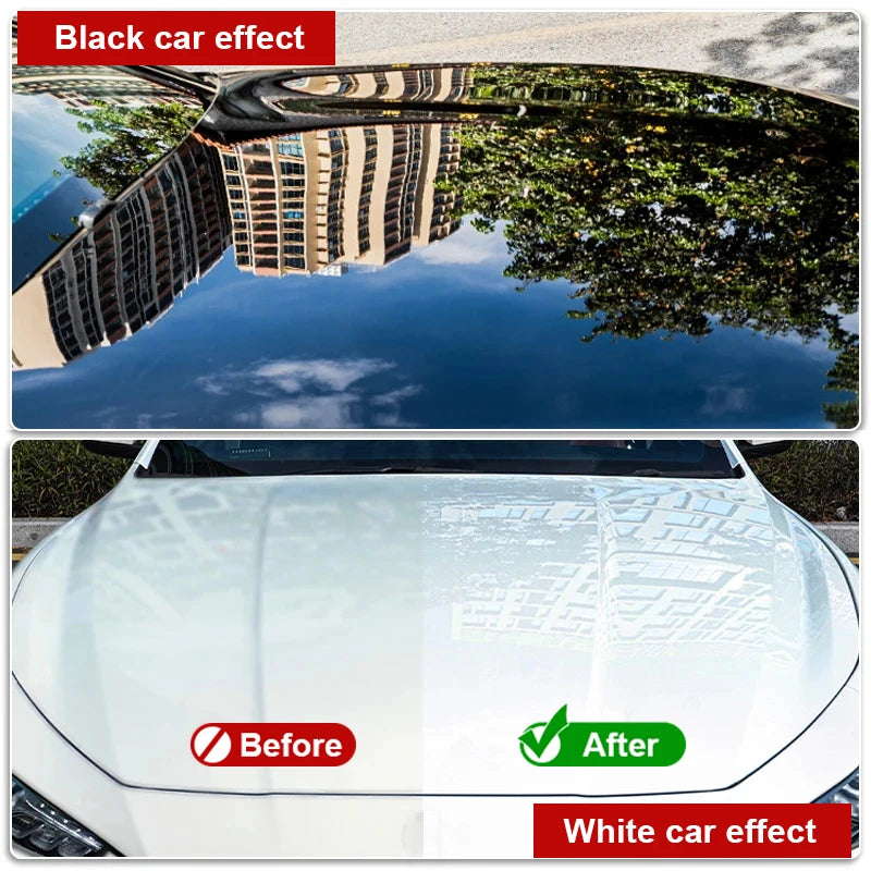 LAQTA Car Ceramic Nano Coating Liquid bottle with applicator sponge, designed to provide a protective shine on vehicle surfaces.