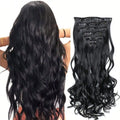 LAQTA clip-in hair extensions shown in a close-up, featuring long, natural-looking hair with seamless clip attachments for easy wear.